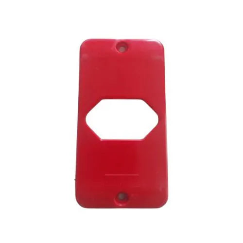 Tampa Tomada Horizontal PVC Vermelho 1" Antichamas para caixa de passagem