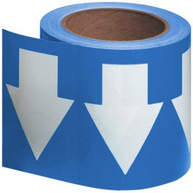 Setas em Rolo Azul com Setas Brancas - 10cm x 32m