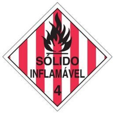 Placa de Risco - Sólido Inflamável 4 (NBR 7500)
