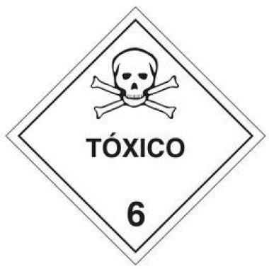 Placa de Risco Tóxico 6 - Sinalização de Segurança