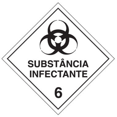 Placa de Sinalização: Substância Infectante 6 - NBR 7500