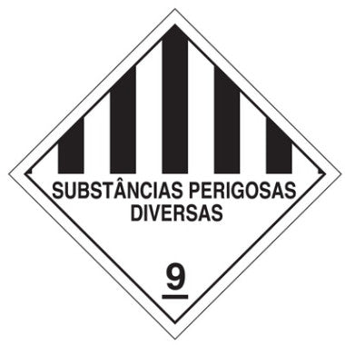 Placa de Sinalização: Substâncias Perigosas Diversas 9
