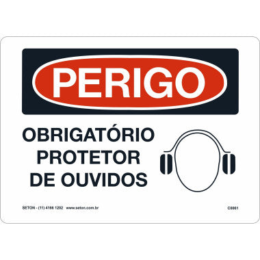 Placa de Perigo: Uso Obrigatório de Protetor de Ouvido