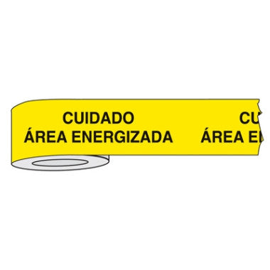Fita Isolante Cuidado Área Energizada 7,6cm x 300m