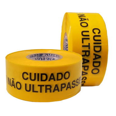 Fita de Isolamento Cuidado Não Ultrapasse 7,6cm x 300m
