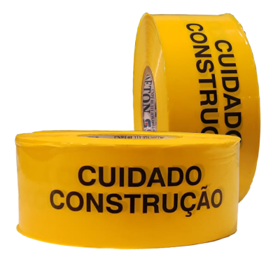 Fita de Isolamento de Área Cuidado Construção 7,6cm x 300m