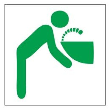 Placa de Sinalização Bebedouro Verde com Pictograma