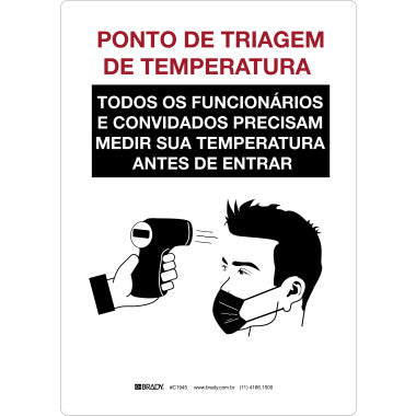 Placa de Sinalização para Triagem de Temperatura
