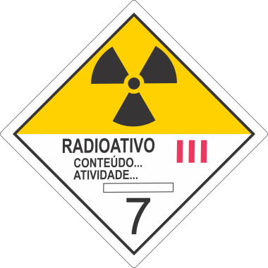 Rolo de Etiquetas Radioativo III - Sinalização de Risco