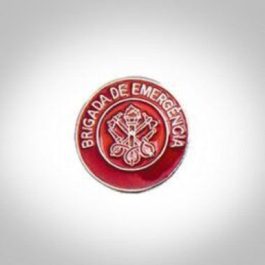 Distintivo Brigada de Emergência em Latão com Banho de Níquel