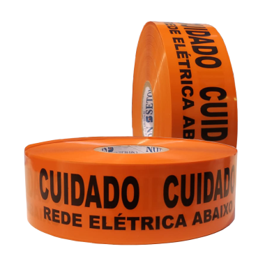 Fita Subterrânea para Indicação de Rede Elétrica - 7,6cm x 300m