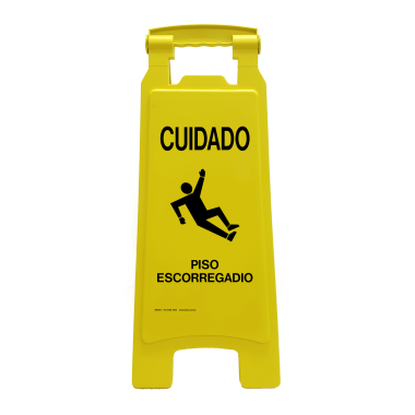Placa de Sinalização Dobrável - Cuidado Piso Escorregadio