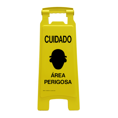 Placa de Sinalização Dobrável - Cuidado Área Perigosa