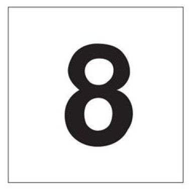 Placa Sinalizadora Número 8 - Pictograma Preto