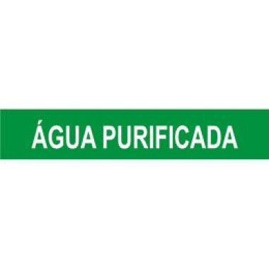Marcador de Tubulação Autoadesiva - Água Purificada 30,5cm x 5,7cm