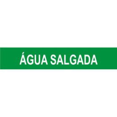 NBR 6493 - Identificação de Tubulação Autoadesiva - Água Salgada 30,5cm