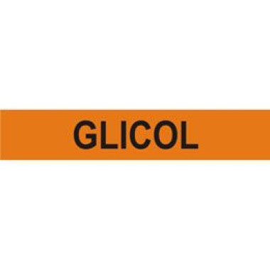 Marcador de Tubulação Autoadesivo GLICOL - 30,5cm x 5,7cm