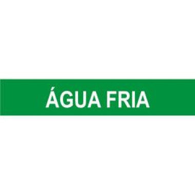 Marcador Autoadesivo para Tubulação - Água Fria