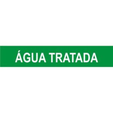 Marcador de Tubulação Autoadesivo - Água Tratada 30,5cm x 5,7cm