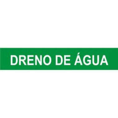 NBR 6493 - Marcador de Tubulação Autoadesiva - Dreno de Água 30,5cm x 5,7cm