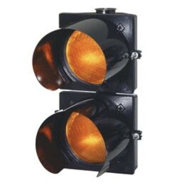 Semáforo Amarelo-Amarelo com Módulo Piscante para Sinalização