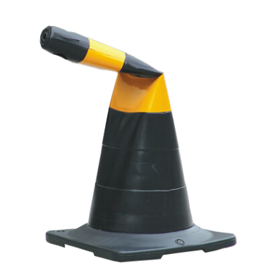 Cone de Sinalização Semiflexível 75cm com Faixas Refletivas