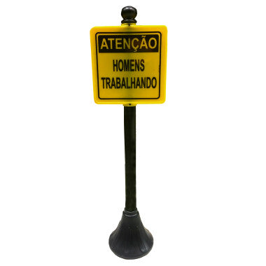 Pedestal de Sinalização Atenção: Homens Trabalhando