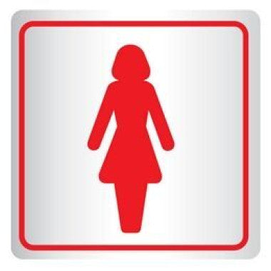 Placa de Sinalização Banheiro Feminino em Alumínio