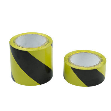 Fita Demarcadora de Vinil Zebrada Amarela e Preta - 30m