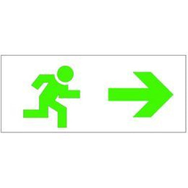 Sinalização de Emergência LED - Direita com Alta Durabilidade