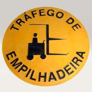 Sinalização Circular para Tráfego de Empilhadeira - Alta Visibilidade