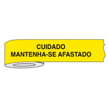 Fita de Isolamento Ultrarresistente 7,6cm x 300m - Mantenha-se Afastado