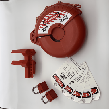 Conjunto de Bloqueios de Válvulas com Cadeados e Tags de Segurança