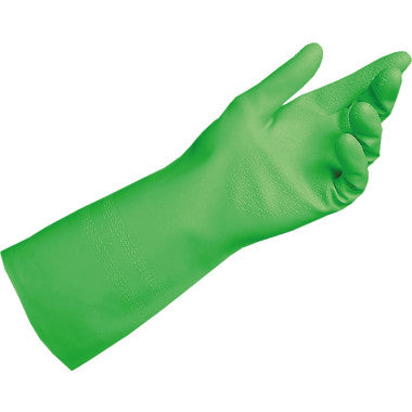 Luva Nitrílica Verde para Proteção Química e Mecânica