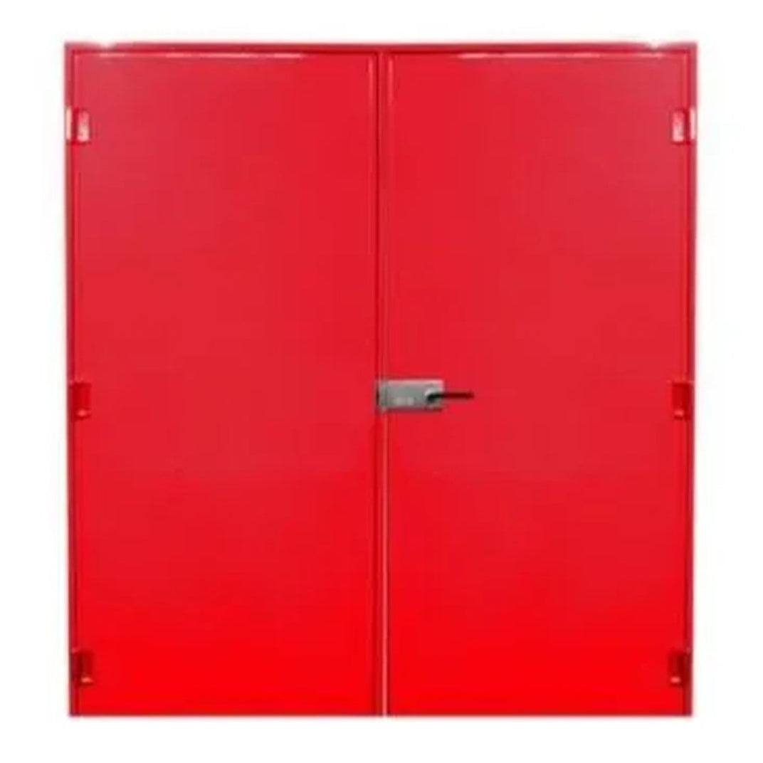 Porta Corta Fogo P90 1,60 x 2,10m (2 folhas) Vermelha com Barra Antipanico