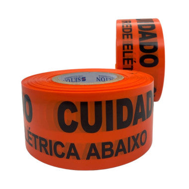 Fita Subterrânea para Indicação de Rede Elétrica - 7,6cm x 100m