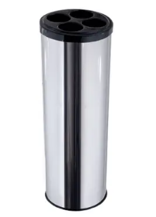 Lixeira Redonda Inox Para Copos Descartáveis 70cm - Aldinox
